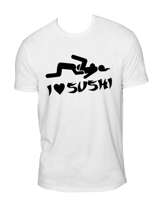 I Love Sushi Men's Sueded T-Shirt