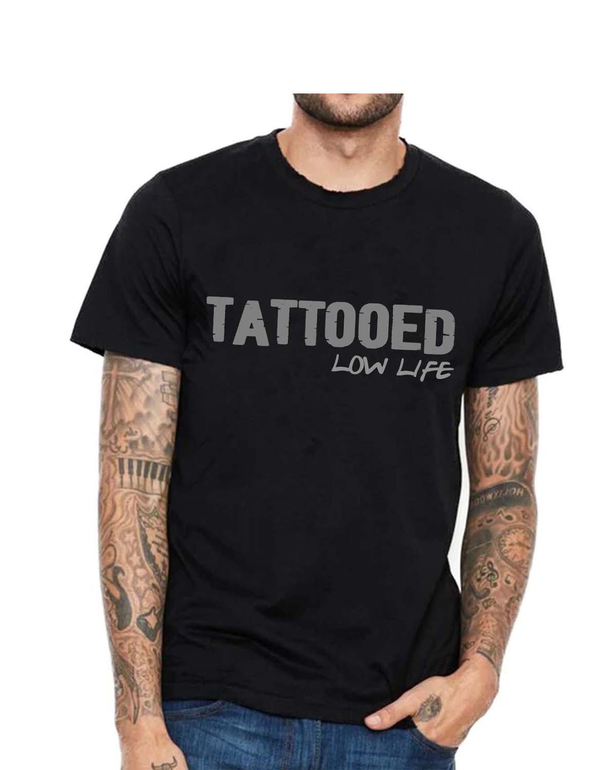 Tattooed Low Life Sueded T-Shirt