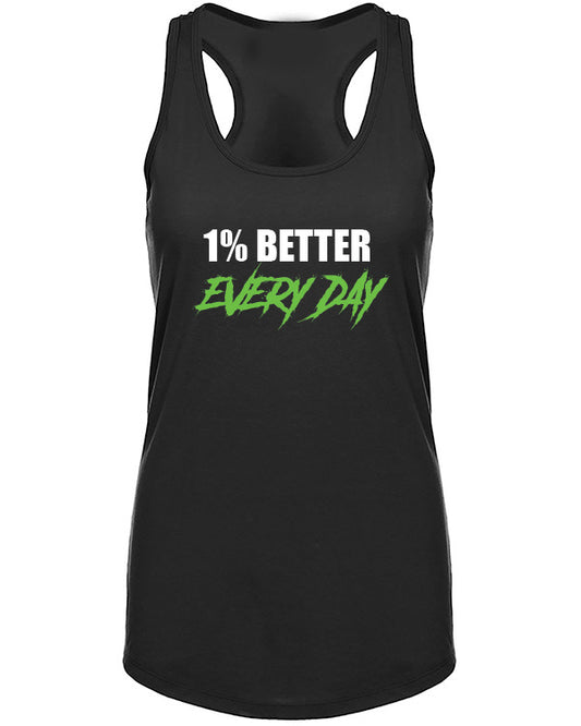 1% Better Everyday Womans Tank Top